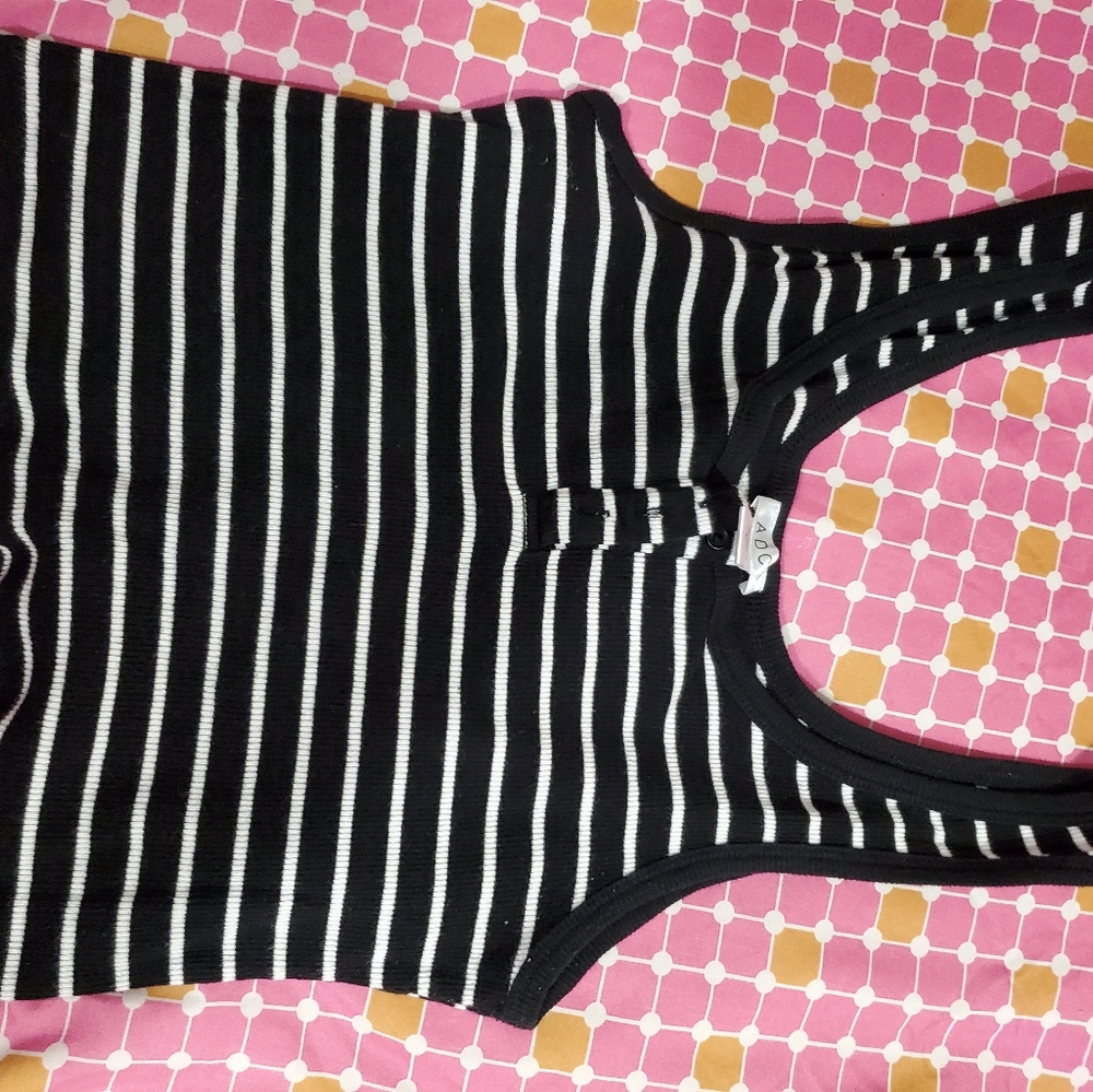 Black and white tank top
